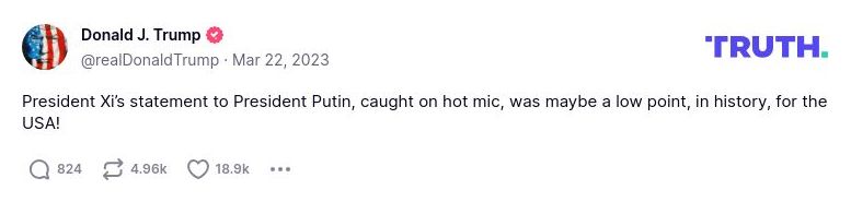 Post preview from Donald Trump