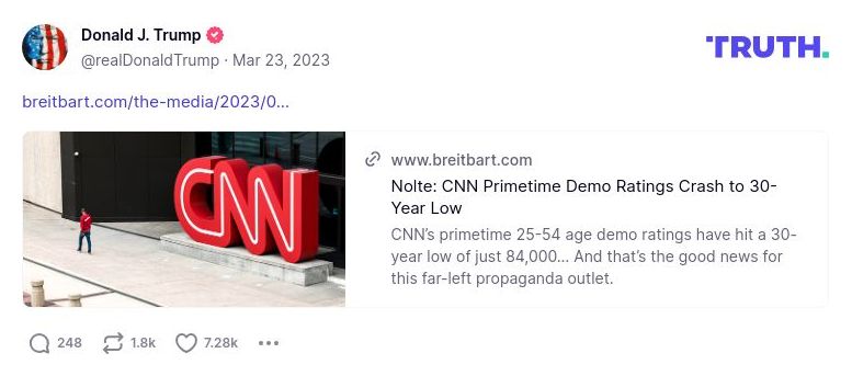 Post preview from Donald Trump