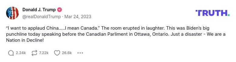 Post preview from Donald Trump