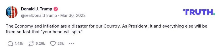 Post preview from Donald Trump