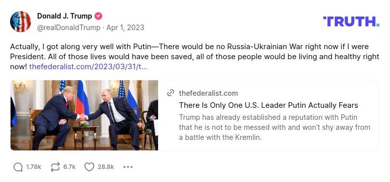 Post preview from Donald Trump