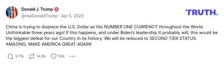 Post preview from Donald Trump