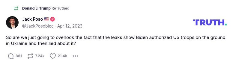 Post preview from Donald Trump