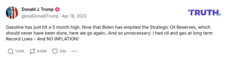 Post preview from Donald Trump