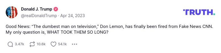 Post preview from Donald Trump