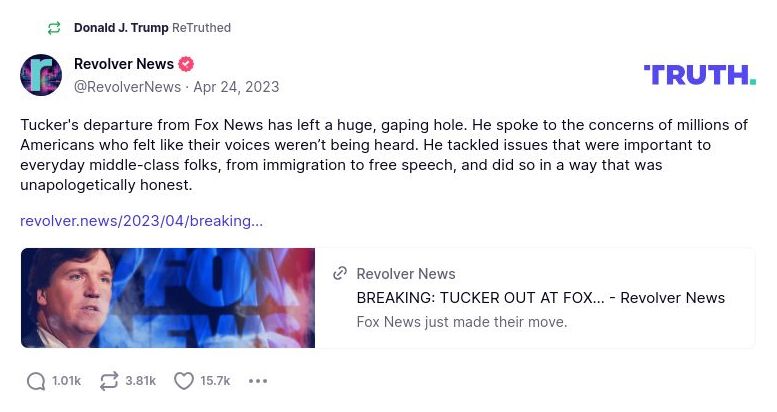 Post preview from Donald Trump