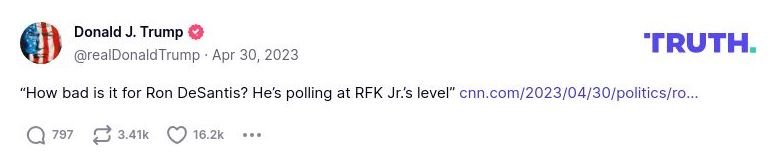 Post preview from Donald Trump