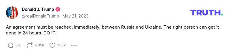 Post preview from Donald Trump