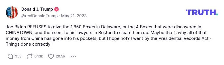 Post preview from Donald Trump