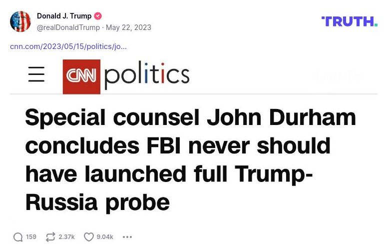 Post preview from Donald Trump