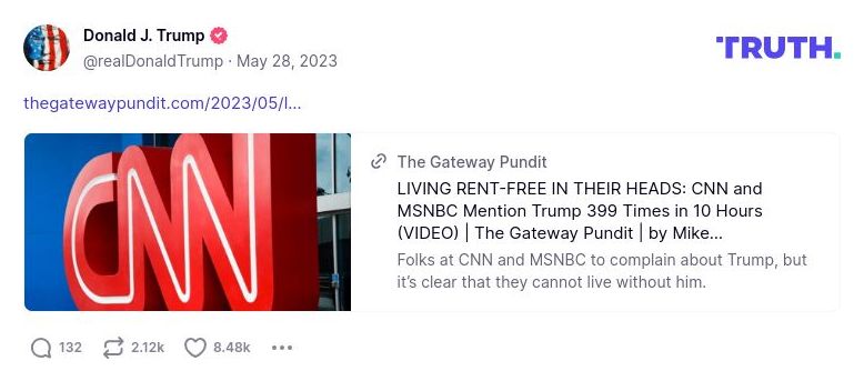 Post preview from Donald Trump