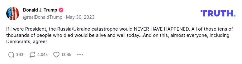 Post preview from Donald Trump