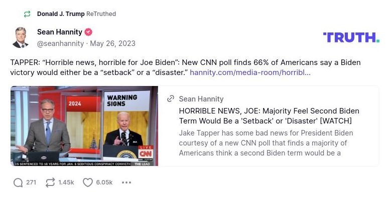 Post preview from Donald Trump