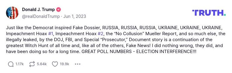 Post preview from Donald Trump