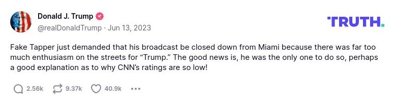 Post preview from Donald Trump