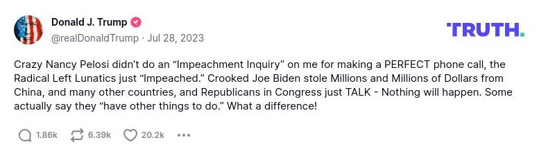 Post preview from Donald Trump