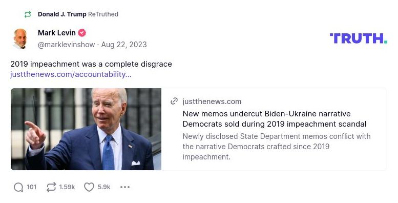 Post preview from Donald Trump