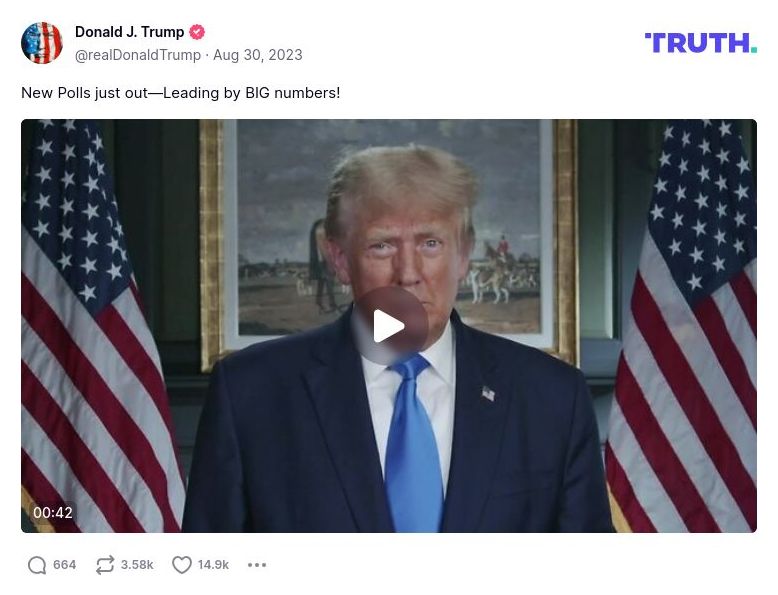 Post preview from Donald Trump