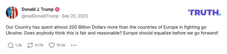 Post preview from Donald Trump