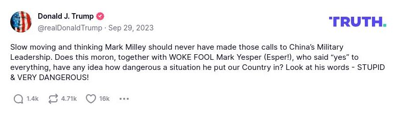 Post preview from Donald Trump