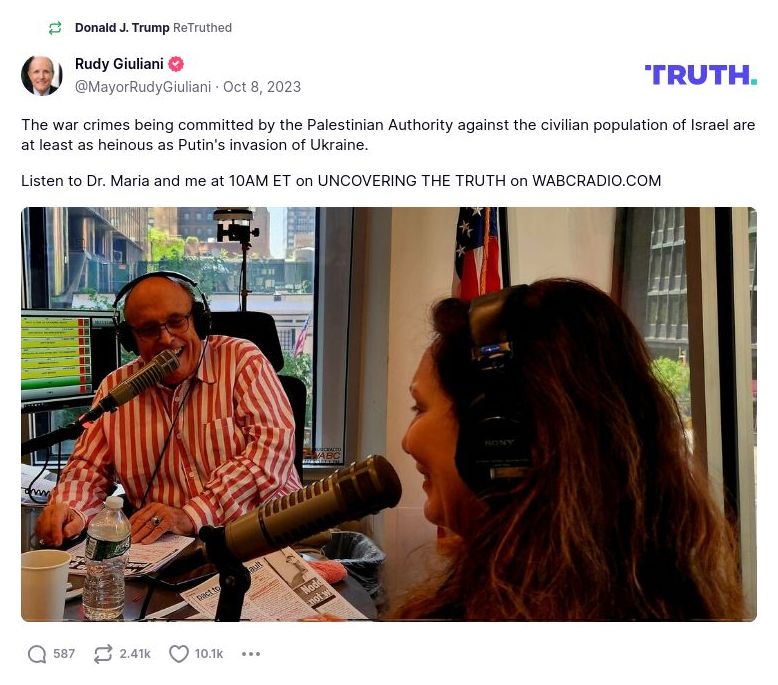 Post preview from Donald Trump