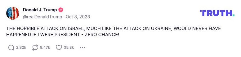 Post preview from Donald Trump