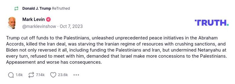 Post preview from Donald Trump