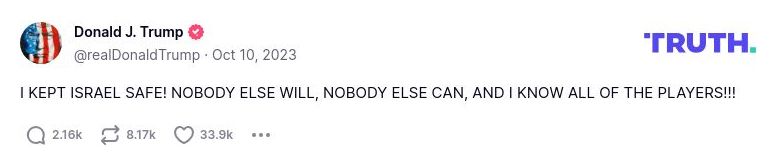 Post preview from Donald Trump