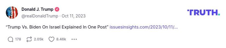 Post preview from Donald Trump