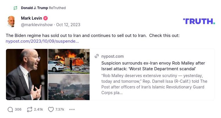 Post preview from Donald Trump