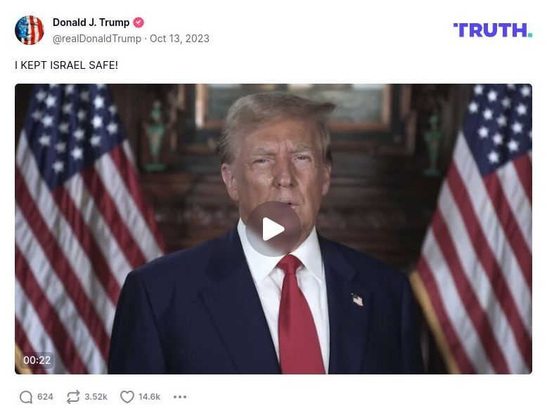 Post preview from Donald Trump