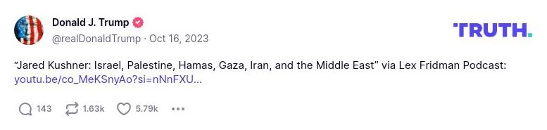 Post preview from Donald Trump