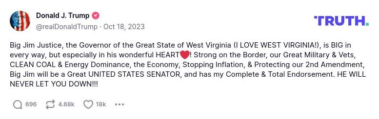 Post preview from Donald Trump