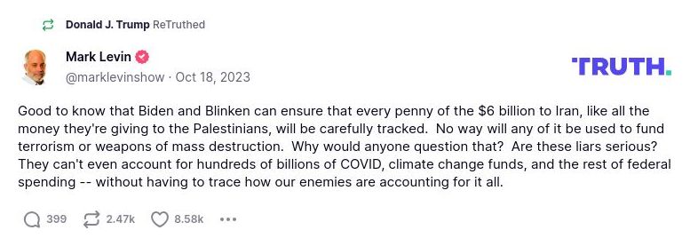 Post preview from Donald Trump