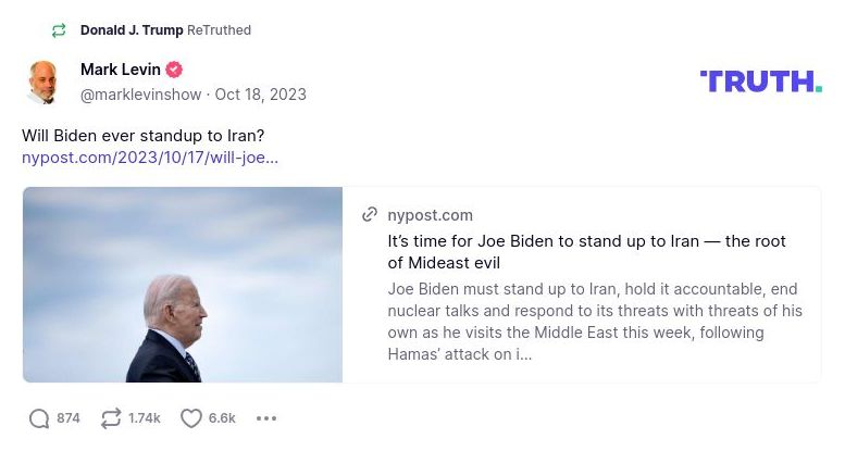 Post preview from Donald Trump