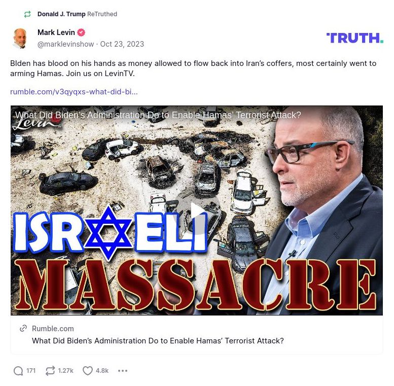 Post preview from Donald Trump