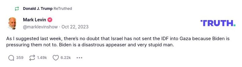 Post preview from Donald Trump