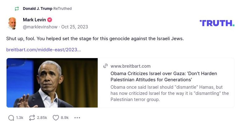 Post preview from Donald Trump