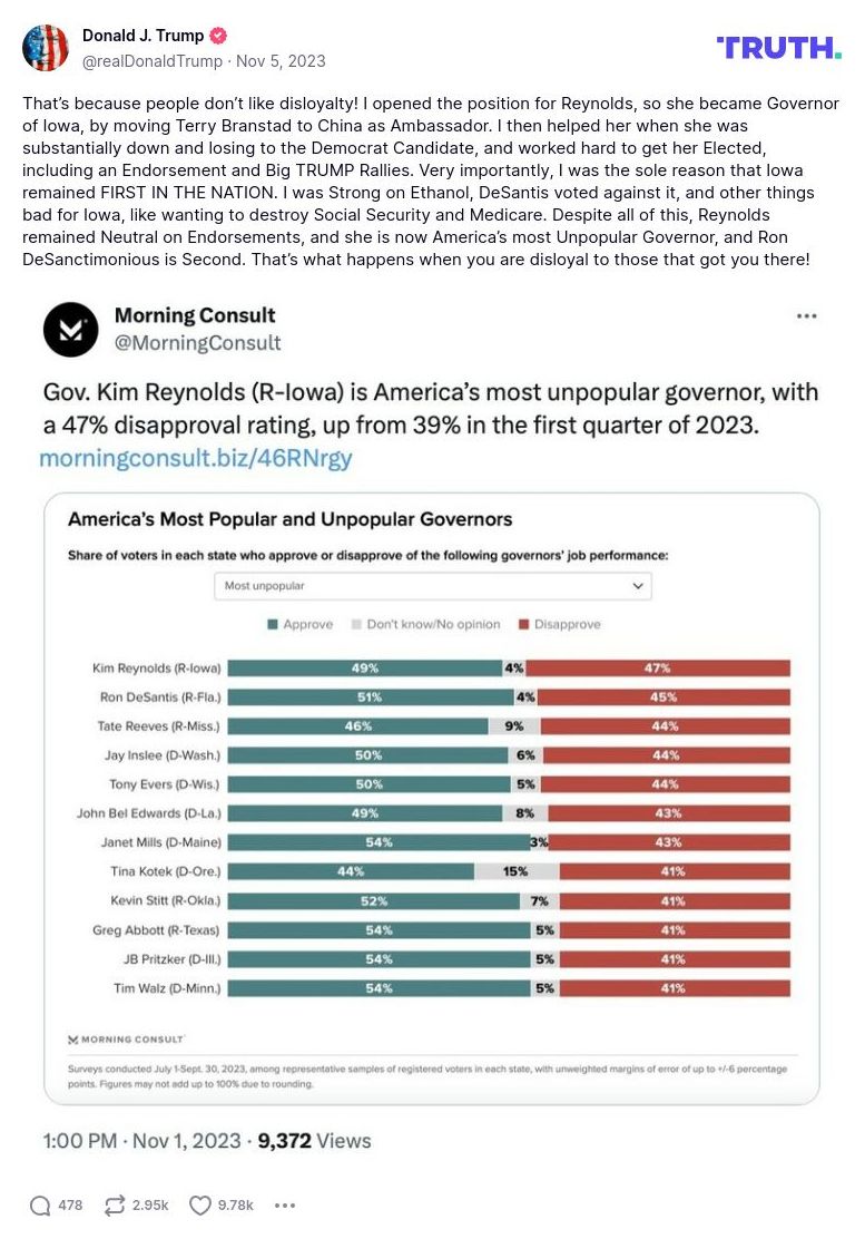 Post preview from Donald Trump