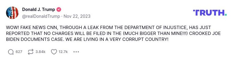 Post preview from Donald Trump