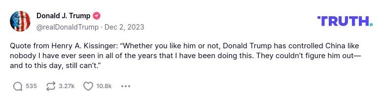 Post preview from Donald Trump