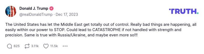 Post preview from Donald Trump