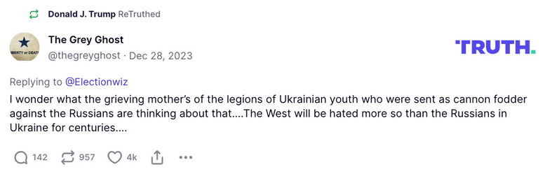 Post preview from Donald Trump