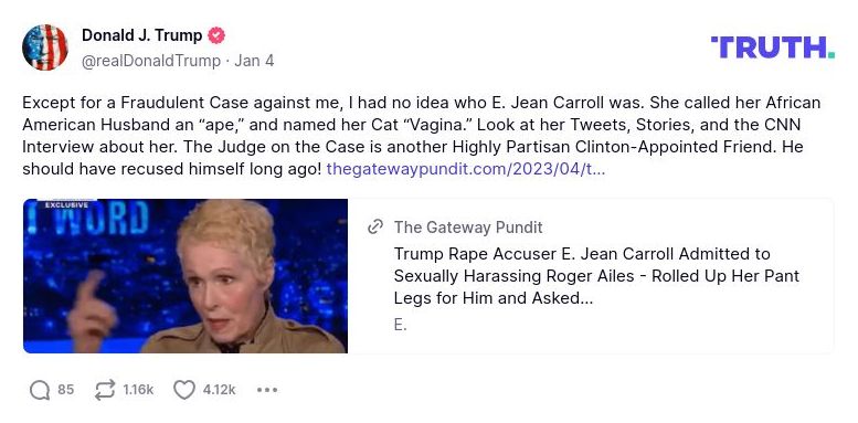 Post preview from Donald Trump