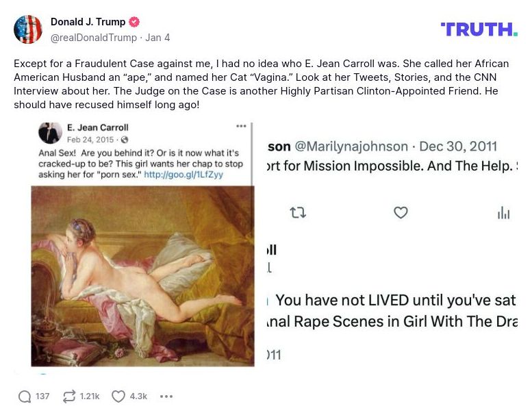 Post preview from Donald Trump