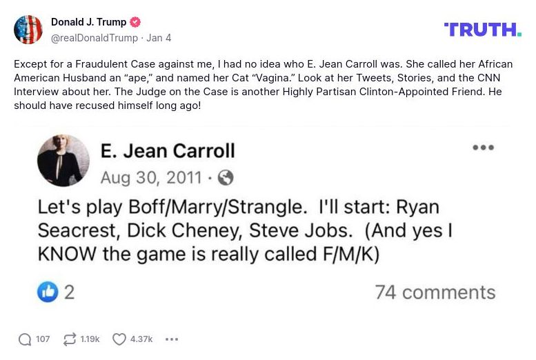 Post preview from Donald Trump