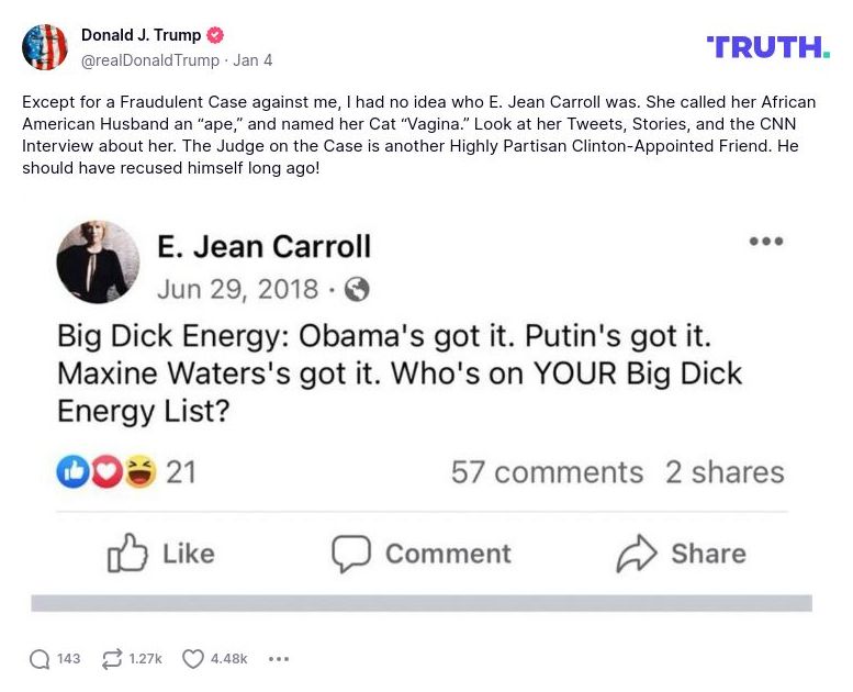 Post preview from Donald Trump