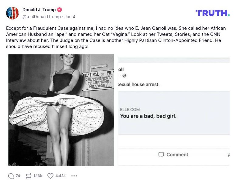 Post preview from Donald Trump