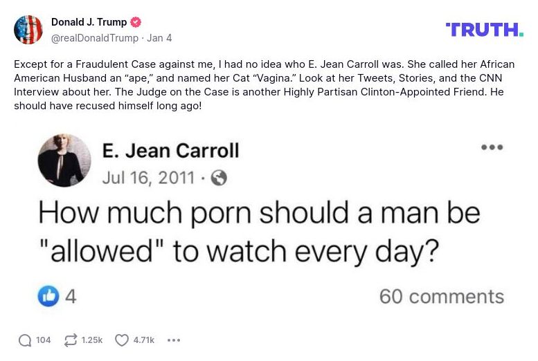 Post preview from Donald Trump