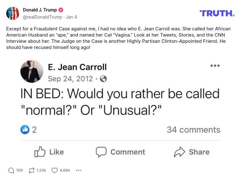 Post preview from Donald Trump